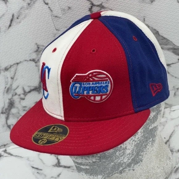 Men's New Era Cap Royal Blue | White | Red Clippers 59FIFTY Hardwood Classic NWT - Picture 5 of 8